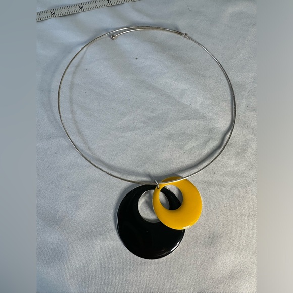 Vintage 80’s floating circles choker necklace - Picture 5 of 7